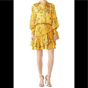 Alexis Rianna Smocked Floral Yellow Dress
